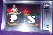 2009 Topps Triple Threads Tom Brady PATS PURPLE #TTR37 01/20 FIRST SERIAL BGS 8. picture