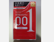 Okamoto Zero One 0.01 Condom (Standard Size) ONE BOX /3 PCS picture