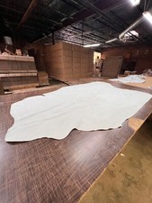 White Suede Leather Hide Upholstery Whole Full Cow Hide ~30 Square Feet picture