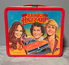 The Dukes of Hazzard Aladdin Red Metal Lunch Box Tin Lunchbox picture