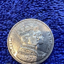 1861 A PRUSSIA German STATE Coronation King WILHELM I Silver Taler BU KM#488 picture