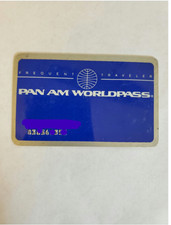 PAN AM WORLDPASS FREQUENT TRAVELER CARD VINTAGE 1970's picture