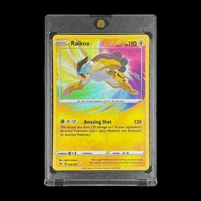 RAIKOU AMAZING RARE YELLOW RAINBOW GLITTER FOIL CARD 2020 Vivid Voltage Pokemon picture