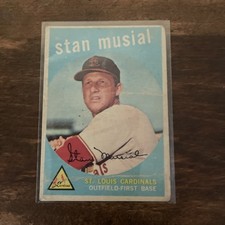 Topps 1959 Topps #150 Stan Musial St. Louis Cardinals Baseball Card *Low Grade* picture