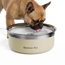 Gardner Pet Slow Water Bowl for Dogs – No Spill, Anti-Splash Floating Plat picture