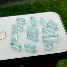 40 Ct Natural Nigerian Green Beryl Rough Lot | Aquamarine Beryl Pencil Crystals picture