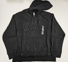 GAP Arch Logo Zip-UP Hoodie 'Triple Black' - Size Large - NEW W/ TAGS picture