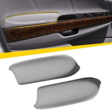 Fits 2008-2012 Honda Accord Gray Leather Front Pair Door 4 Panels Cover Armrest picture