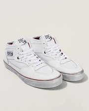 VANS Half Cab Decon Combat White Men's Mid Top Skate Sneakers Lighter Caballero picture