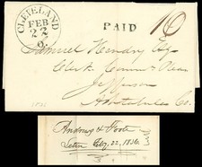FEB 22 (Fancy #s) 1836 FLS, CLEVELAND O. CDS, Jefferson Ashtabula County SHERIFF picture