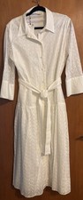 Zara White Embroidered Eyelet Lined Shirt Dress NWT Size XL picture