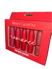 Beauty Creations Romance Five Matte Lipsticks 12oz New In Box Sealed picture