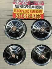 1963-64 Mercury Marauder Hi PO 3 BarSpinner  Stainless Oem Used 4Hubcaps15” rare picture