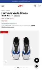 Size 7.5 - Reebok Hammer Valde White Optimum Blue Black picture