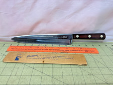 Vintage Cutco 9 inch French cook knife number 35 wood handle & original sheath picture