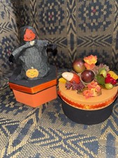 Pair Of Old Stock Pumpkin Goblin Halloween Candy Box Japan Fall Cluster picture
