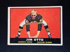 1961 Topps Football Jim Otto #182 Rookie HOF Oakland Raiders A2 picture