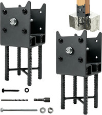 2PCS 4X4 Post Base Bracket for Concrete,Raised Design Post Anchor picture