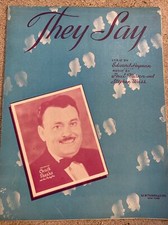 1938 THEY SAY Vintage Sheet Music CHUCK SHANKS by Mann, Weiss & Heyman picture