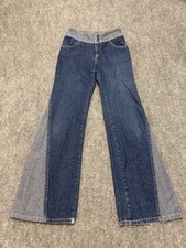 Vintage Interstate 101 Low Rise Flare Jeans Talon Zip Womens Sz 5 USA Made Grail picture