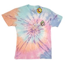 Buc-ee's No Worries Tie Dye T Shirt Mens M Pastel Beaver Graphic NWT picture