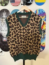 Bogey Boys Cheetah Print Knit Vest Large Golf Leopard Men’s Sweater Leopard picture