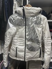 Rossignol JCC x Skyinski Women's White Silver Ski Jacket Hooded Zip Mid-Length picture