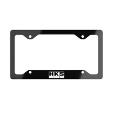 HKS License Plate Frame - Black Aluminum Metal, Fit for Cars & Sports Vehicles picture