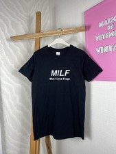 Milf Man Love Frogs Vintage T Shirt Humor Tee Logo Black Printed Unisex Y2K picture
