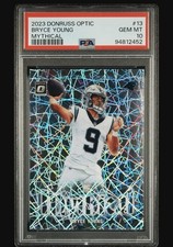 2023 Panini Donruss Optic Bryce Young Mythical Prizm RC #13 PSA 10 picture