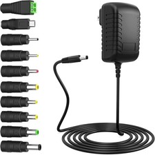 12V 3A Power Adapter with 10 Plug with Barrel5.5x2.5mm 5.5x2.1mm Desktop Adpater picture