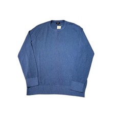 NWT J.Crew Mens Blue 100% Cotton moss-stitch Crewneck Sweater CQ757 Small picture