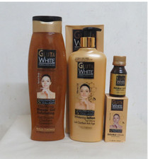 Gluta White Glutathione & Collagen Body Lotion + Serum + Shower Gel Combo Set picture