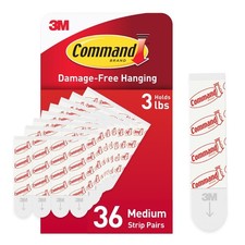 Command Indoor Medium Replacement Strips | 36 Count | Damage Free Hanging picture