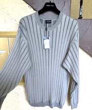 GIORGIO ARMANI COLLECTION  Crew Neck Ribbed Cotton.Modal Sweater NWT/IT 52=US 42 picture
