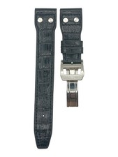 IWC Big Pilot Black Alligator Watch Strap Band w/ Buckle 22/18 Authentic OEM picture