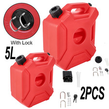 2Pack Portable 5L Gas Fuel Tank Petrol Storage Can For ATV UTV Motorcycle Car picture