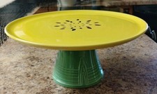FIESTA Sunflower Pedestal CAKE PLATE Stand FTCCO Exclusive NIB picture