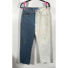 Wrangler Custom Two Tone Split Leg Jeans Blue White 31x30 96501DS picture
