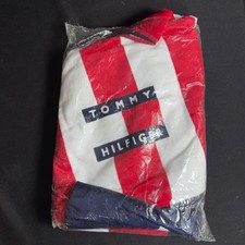 VTG NOS Y2K Tommy Hilfiger Beach Towel Stripes Stars Americana Logo Oversized picture