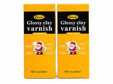 2-Pack Glossy Clay Varnish 60ml Ultra Gloss Sealer Air Dry Polymer Clay Crafts picture
