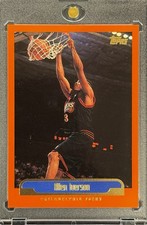 ALLEN IVERSON RARE 1999 TOPPS GOLD ORANGE BORDER INVESTMENT CARD SIXERS MINT picture