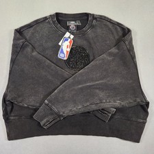 Pro Standard Woman’s Washington Wizards Black Crystalline Crew Cropped Med NWT picture
