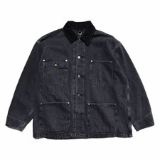 BNWT orSlow 01-6034-61S Relaxed Fit Coverall Jacket, (Black Denim Stone), Sz 3 picture