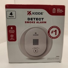 Kidde 10SDR 4” Battery Powered Smoke Detector w/ Photoelectric Sensor - 4 PACK picture