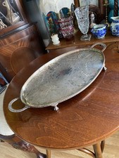 Viners of Sheffield Alpha Plate Gallery Tray | Rococo Revival Claw & Ball Feet picture