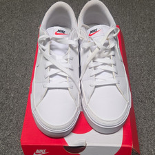 Nike Ebernon Men's White Leather Low Top Lace-Up Sneakers New with Box picture