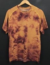 Lululemon Men's Metal Vent Tech Short Sleeve 2.0 Orange Tie-Dye T-Shirt Size L picture