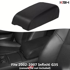 Fits 2002-2007 Infiniti G35 Console Lid Armrest Leather Replacement Cover Black picture