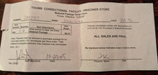 Jack Kevorkian Signed Thumb Correctional Facility Postage Stamp Form Killer picture